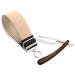 Gift idea for men fathers | Shaving set for men with razor wooden handle and leather strop