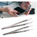Stainless Steel Curved Tweezers Set 2 Pieces for Precision Electronic Repair | International Shipping - Buy Online on GoSupps.com