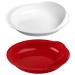 Providence Spillproof 9" Scoop Plate High-Low Adaptive Bowl - 2-Pack - Dish for Disabled, Handicapped, and Elderly Adults with Special Needs from Parkinsons, Dementia, Stroke or Tremors - PSC 996 2 Piece Set 1 Red - 1 White