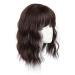 Buy Nature Hairline Clip-in Crow Hairpiece Wiglet Loose Wavy with Bangs for Women - 25cm Light Brown | International Shipping Available - Buy Online on GoSupps.com