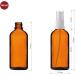 Handsunity 100ml Amber Glass Spray Bottle Set - 6-Pack with White Atomizer & 17 Accessories - Ideal for Pharmacy Use - Buy Online on GoSupps.com