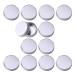 ZHIYE Aluminium Screw Pots 12 pieces 15ml Tin Balm Cosmetic Make Up Jar Round Cream Containers Silver Color