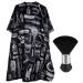 FRCOLOR 1 Set Brush Cape Set Barber Cape for Men Hairdressing Cape Hair Stylist Capes Hair Salon Cape Mens Apron Haircut Brush Dress Suits for Men Neck Duster Spa Smock Fabric Man 150X120CM