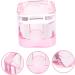 SOESFOUFU Glass Jar Nail Art Brush Cup Pink Crystal Glass Heart-shaped Manicure Tools Acrylic Nails 5.70X5.40X5.40CM Pink - Buy Online on GoSupps.com