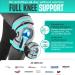 Modvel ELITE Knee Brace - Adjustable Support with Side Stabilizers & Gel Pads for Pain Relief & Fast Recovery | S-M Grey/Blue for Men & Women - Buy Online on GoSupps.com