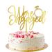 AROKIPPRY We're Engaged Cake Topper for Engagement Party Decorations Engaged Ring Sign We're Engaged Cake Toppers Bridal Shower - Wedding Engagement Theme Party Decorations Gold flash (acrylic)