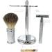 Buy Lefeda Simply Men's Shaving Brush & Double Edge Safety Razor Set - Stainless Steel Wet Shaver with Badger Hair Brush Holder - Premium Grooming Essentials - Buy Online on GoSupps.com