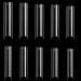 500 Pcs Clear Extra Long C Curve False Nail Tips,XXL C Curve Acrylic Fake Nail Tips with Bag for Nail Salon and DIY, Extra Long French Nail Tips Half Cover Straight Square Nail Tips 10 Sizes Clear XL C-curved
