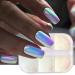 Gzsyy White Pearl Chroma Nail Powder Glitter Powder Aurora Ice Shimmer Chrome Pigment Powder 6 Colors Laser Holographic Nail Powder Color4