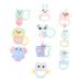 Vaguelly 20 STK Beißring Toy Children's Day Gifts Gifts Children's Day Toys Children -Freek -Beißring Rassel Toys Beißring Puzzle Shaker toddler ABS BUNDX2ST 11x8.5cmx2PCs