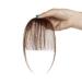 Clip In Bangs - 100% Remy Real Hair Medium Brown Extensions | Natural Smooth Fringe | Air Pony Hair Part #4 - Buy Online on GoSupps.com