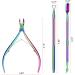 Mwoot Stainless Steel Cuticle Nipper Set - 3 Piece Triangle Peeler, Remover, and Cutter for Fingernails and Toenails - Chameleon - Buy Online on GoSupps.com