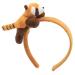 amangul Cute 3D Animal Hairhoop Plush Raccoon Hairband Funny Party Headband Birthday Party Headwear Women Face Washing Headband(Light Brown)