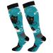 Haskirky High Elasticity Compression Socks High Knee Socks Adult Universal Leisure Relieve Fatigue Cute Cat Fish Travel Daily with Running (1 Pair)