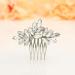 Catery Crystal Bride Wedding Hair Comb with Rhinestone - Silver Bridal Side Combs for Women - Buy Online on GoSupps.com