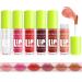 6 Colors Lip Oil Lip Gloss Fat Lip Oil Drip Shiny Transparent Lip Gloss Plumping Big Brush Head Hydrating Lip Glow Oil Long Lasting Nourishing Non-sticky Fresh Clear Smooth Moisturizing Lip Makeup