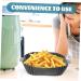 Zerodeko 3pcs Air Fryer Pan Bread Pan Air Fryer Basket for Oven Pot Handle Design Silicone Mat Freer Food Greyx3pcs 24X19.5X5CMx3pcs - Buy Online on GoSupps.com