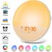 Light Alarm Clock with Sunrise Simulation | LED Wake Up Light & FM Radio | 7 Colors & Alarm Tones for Kids & Adults - Buy Online on GoSupps.com