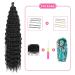 Deep Twist Crochet Hair - 22 Inch Synthetic Ombre Kinky Curl Braids - 6 Pack Extensions - Buy Online on GoSupps.com