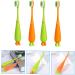 Frcolor 4-Piece Manual Carrot Toothbrush Set - Daily Oral Care Tools for Kids | Thorough Cleaning & Comfort - Buy Online on GoSupps.com