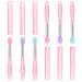 Songaa Silicone Lip Brush (6Pcs) Lip Applicator Brush Makeup Brushes with Cap Lipstick Applicator Brushes for Lip Gloss Lip Mask Eyeshadow Lip Cream (Mint Green+Purple+Dark Pink)