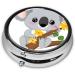 Green Leaf Koala Round Pill Box | 3 Compartment Portable Travel Organizer for Vitamins & Medicine - Buy Online on GoSupps.com