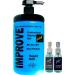 Improve Gabel's Styling Gel Blue Regular Hold (32oz/2lb) Middle Pump and Hair Spray (1oz) each Blue and Green. Gabel's Manufacturer Direct has Gabel's logo in black label