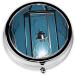 Fireflies & Lantern Round Pill Box - 3 Compartment Mini Portable Travel Organizer | Decorative Pocket Purse Medicine Holder - Buy Online on GoSupps.com