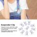 Aestm 10 Pack Pacifier Clips - Round Suspender Clip Holders for DIY Leather Crafts (White) | International Shipping Available - Buy Online on GoSupps.com