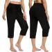 Women's Quick Dry High Waisted Capri Yoga Pants - Black XX-Large | Lightweight Outdoor Hiking Pants for Women - Buy Online on GoSupps.com