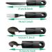 Healthman Adaptive Tableware 4-Piece Set for Easy Dining - Non-Slip Handle for Elderly and Handicap - Lightweight and Functional Black Flatware - Buy Online on GoSupps.com