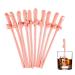 30Pcs Chick Party Straws Durable Bachelorette Party Straws Funny Girls Night Out Accessories Straws Wild Party Bar Straws Skin Color