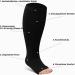 Shop Lofir Medical Compression Stockings for Men & Women | Open Toe Knee-High Support Socks (20-30 mmHg Oversize Black) - Class 3 Gradient Compression - Buy Online on GoSupps.com