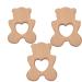 Arakierst 2pcs Wood Polar Bear Teething Accessory - Natural Handmade Nursing Necklace Pendant - Buy Online on GoSupps.com