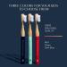 Natural Bamboo Toothbrush for Kids - Extra Soft Eco-Friendly & Zero Plastic - 100% Plant-Based Reusable Handle - Dark Blue - Buy Online on GoSupps.com