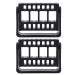 Nail Drill Bit Holder - 2 Pieces 16 Holes Nail Drill Bit Display Holder Stand Nail Grinding Head Storage Box (Black)