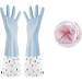 Dishwashing Gloves Thickened Rubber Gloves Winter Laundry Warm Waterproof Gloves Winter Home Latex Gloves Pink NO.3 S - Buy Online on GoSupps.com