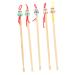Mikinona 5pcs Ear Cleaners with Cartoon Doll Head Design Skid-Resistant Earwax Removal Tools for Personal and Family Use Wooden Earpicks for Gentle Ear Cleaning Random Color