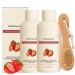 2Pcs strawberry Skin Treatment trawberry Legs Treatment Advanced Triple-Acid Complex Trystrawberry Resurfacing Cream Helps Reduce Chicken Skin Bumps Exfoliating Body Cream With Deep Hydration