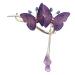 Butterflies Hairpin Hair Accessories Nonslip | Hair Grab Clips Elegant Hairpin For Women Rhinestone Tassel Hair Chain Tassel Hair Chain Purple