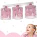 Dalber ceiling lamp children's room ceiling lamp for children 3 lights unicorn animals unicorns ceiling lamp children's room 41593 E27 pink