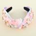 Crystal Embellished Knotted Headbands for Women | Pink & Green Velvet Hair Accessories - Buy Online on GoSupps.com