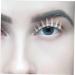 POPETPOP 2 Pairs White False Eyelashes Cross Eyelashes Full Strips Eyelash Makeup Eyelashes Reusable Cosplay Lashes Eyelashes Women Faux Lashes Miss Chemical Fiber Tool Fluffy - Buy Online on GoSupps.com