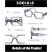 SOOLALA The Reading Glasses Company Blue Light Blocking Womens Reading Glasses Gray 4.0 x - Buy Online on GoSupps.com