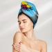 Soft Microfiber Hair Towel - Elephant Trunk Couple Flowers Super Absorbent Coral Velvet Wrap for Long Curly & Thick Hair - Buy Online on GoSupps.com