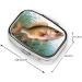Fish Printing 2 Compartment Small Pill Case - Cute Travel Pill Organizer for Pocket & Purse - Perfect Gift - Buy Online on GoSupps.com