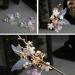 Rhinestone Pearl Flower Hair Stick with Tassel - Chignon Hair Fork for Women - Gift for Girls - Buy Online on GoSupps.com