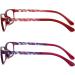 Shop Women's Blue Light Blocking Reading Glasses - Flexible Anti-Eyestrain Computer Readers - Full-Rim Red/Purple 2.5x - Buy Online on GoSupps.com