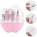 Ipetboom Camping Accessory Stainless Steel Nail Kit Hair Double Bun Nail Trimmer Deer Antler Headband Adult Mirroraid The Mirror 8 in 1 Mirrors Nail Clipper Kit Nail Scissors Manicure medium Pink - Buy Online on GoSupps.com