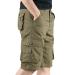 Mens Cargo Hiking Shorts for Men 7 Inch Stretch Water Resistant Quick Dry Lightweight Outdoor Tactical Shorts Green 33